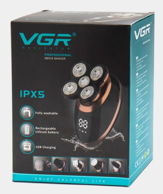 Електробритва чоловіча VGR V-316 5в1 для стрижки волосся бороди та вусів Чорний (2390000050) - фото 14 Електробритва чоловіча VGR V-316 5в1 для стрижки волосся бороди та вусів Чорний (2390000050) - фото 14
