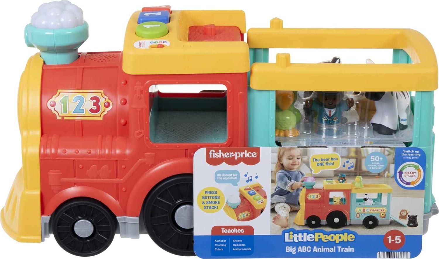 Навчальна іграшка поїзд з тваринами Fisher Price Little People Learning Toy Big ABC Animal Train (21052665) - фото 4