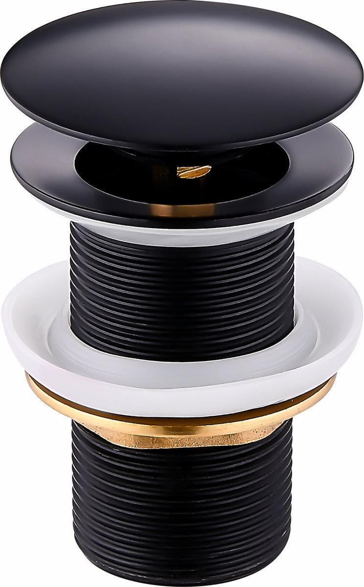 Клапан донний для раковини Perla click-clack латунь Чорний (PSA2101B)