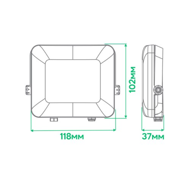 Прожектор світлодіодний Ardero LL-4020ARD PRO 20 Вт 6500K IP65 Чорний (80225) - фото 3