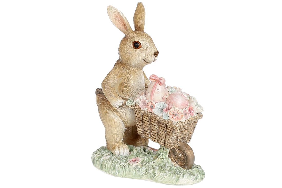 Декоративная статуэтка BonaDi Зайчик с тележкой (707-553)
