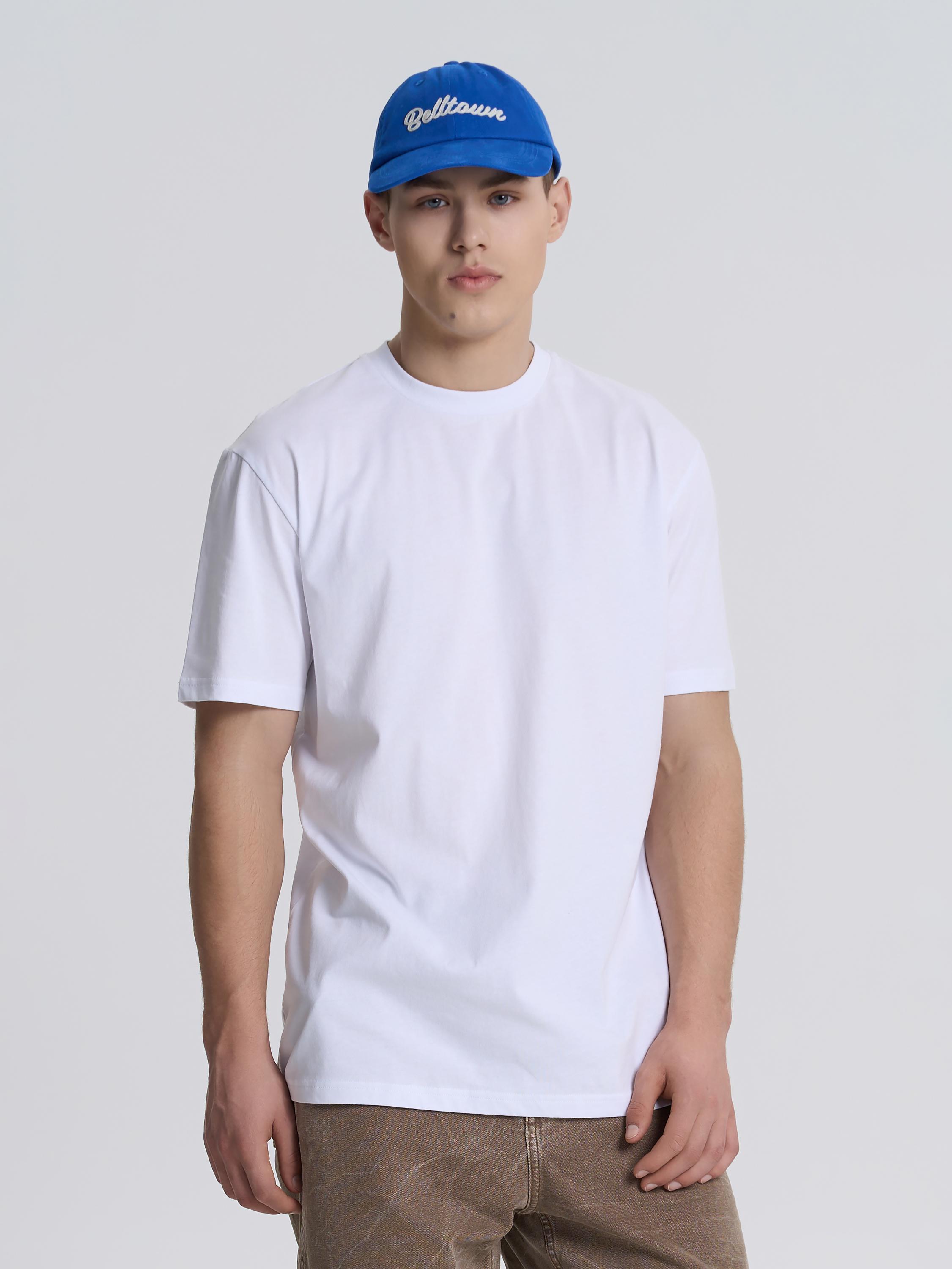 Футболка мужская однотонная ROZA 231101 2XL Белый (4824005691126)