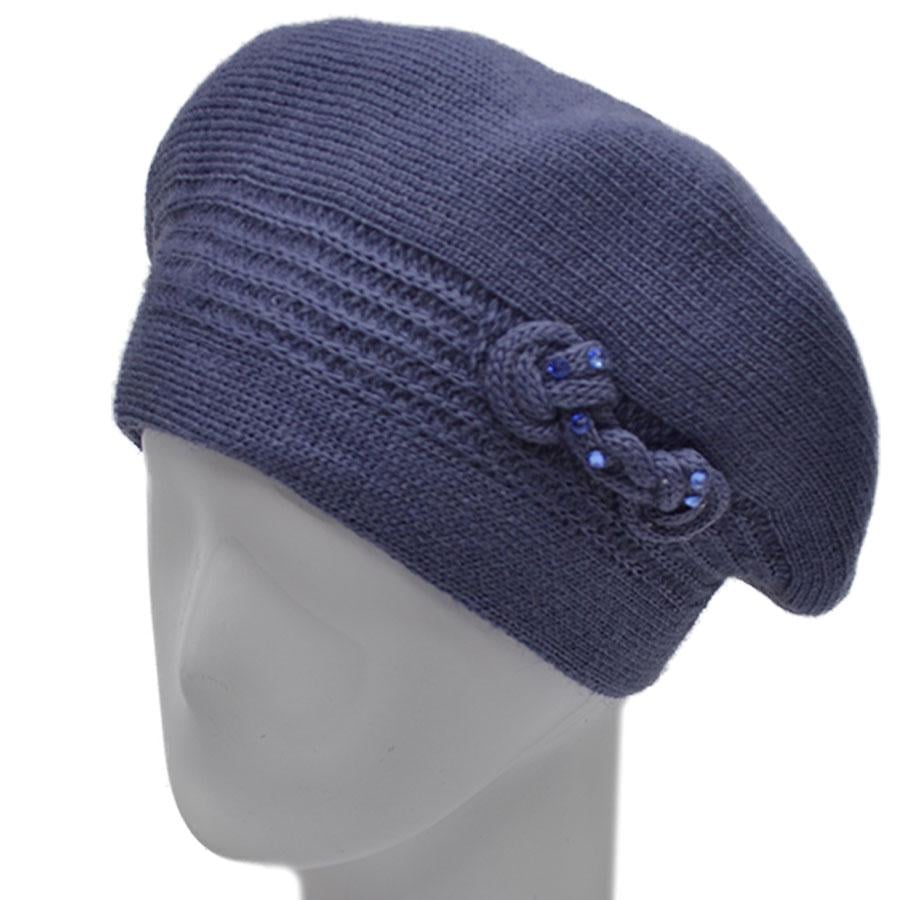 Берет женский Lirus Азиза полушерстяной Джинсовый (70230)