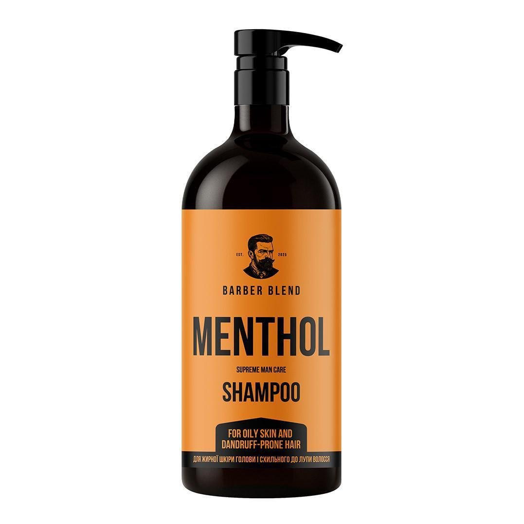 Шампунь для жирной кожи головы и склонных к перхоти волос Menthol BARBER BLEND для мужчин 1000 мл Шампунь для жирной кожи головы и склонных к перхоти волос Menthol BARBER BLEND для мужчин 1000 мл