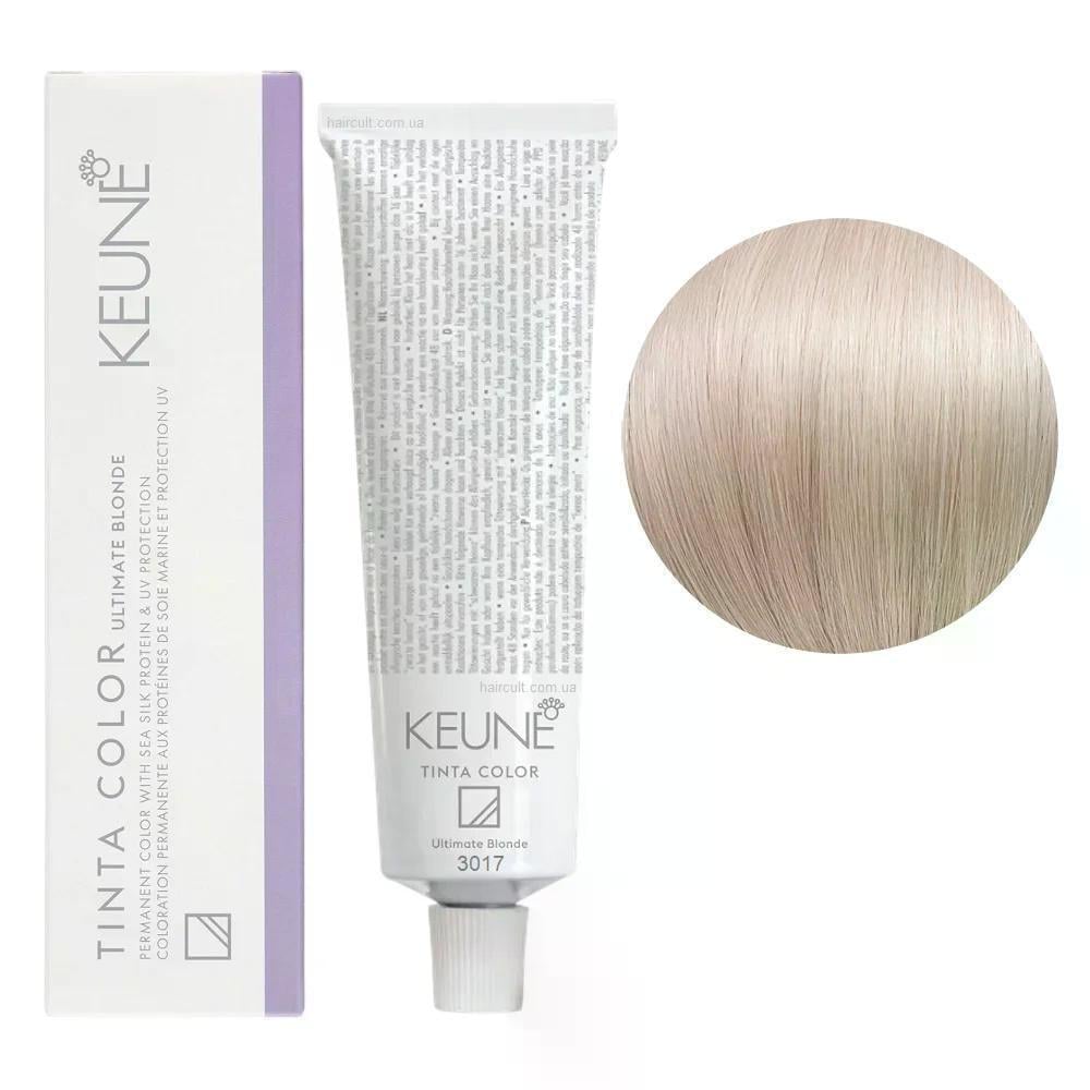 Краска для волос стойкая Keune Tinta Color Ultimate 3017 Ultra Ash Purple Blond 60 мл
