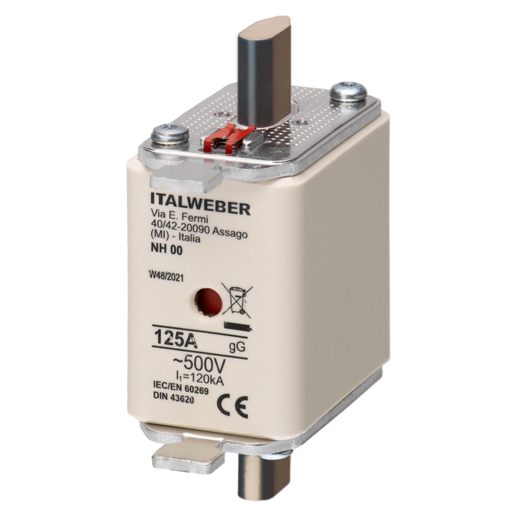 Предохранитель ножевой Italweber gG NH-00 125A 500 В (1500125)