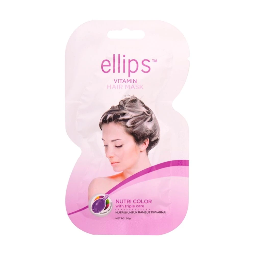 Маска для волосся Ellips Vitamin Hair Mask Nutri Color Сяйво кольору 20 г
