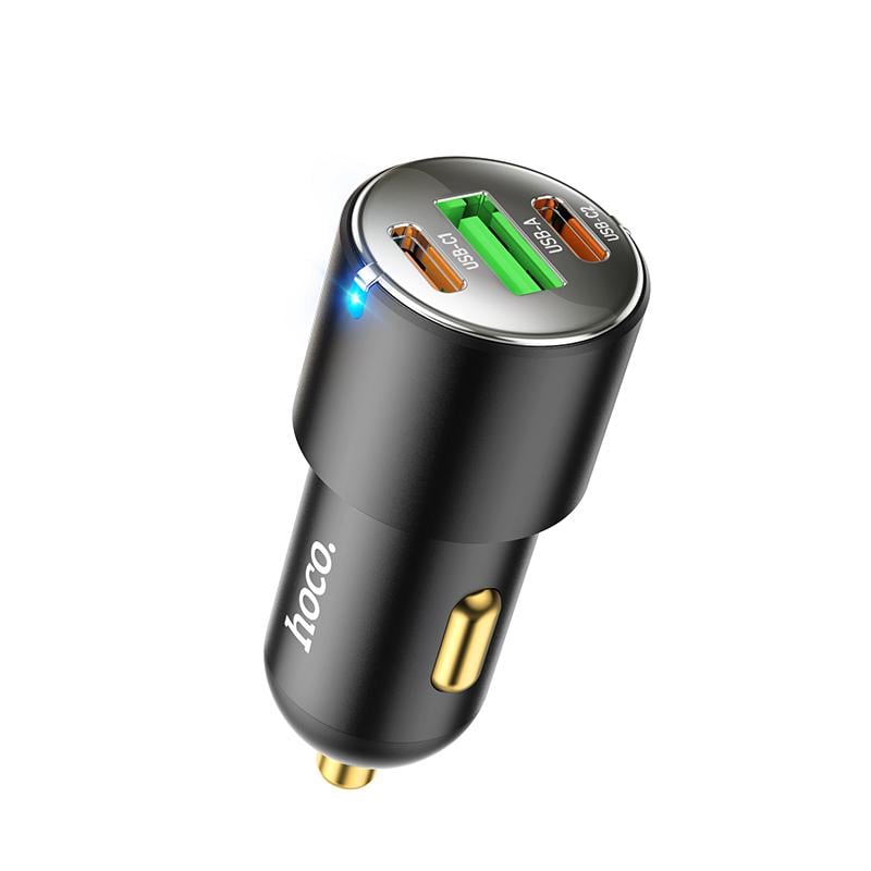 Зарядное устройство автомобильное Hoco NZ6 PD45W 3-port 2C1A car charger Black (6931474765185)