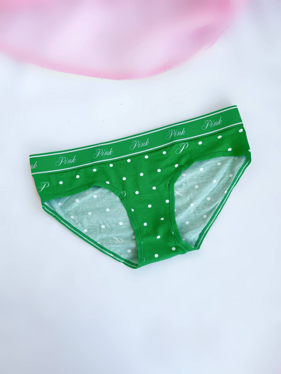 Труси Victoria's Secret Logo Cotton Hiphugger Panty XS Зелений (24240085)