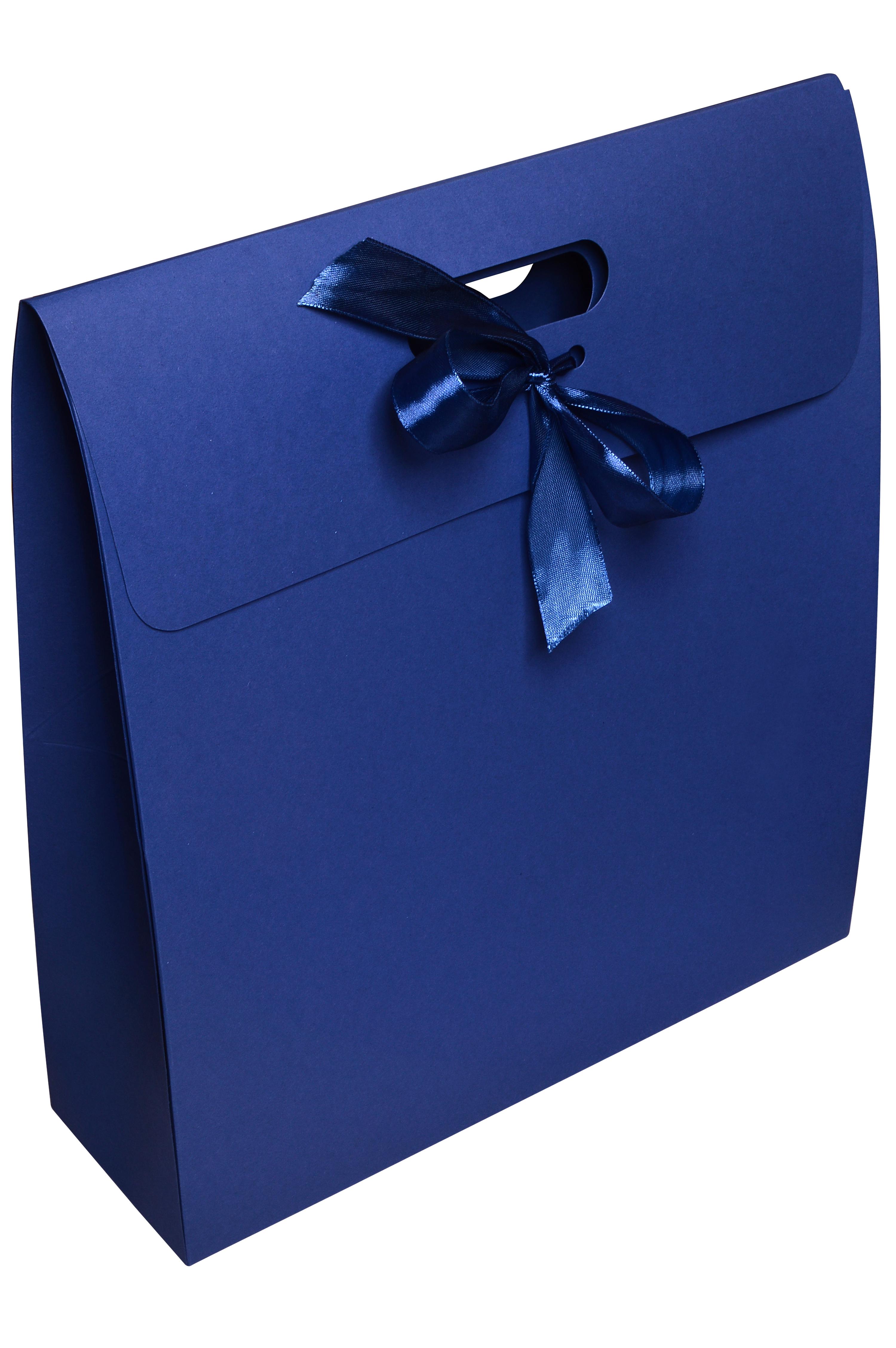 Подарочная коробка с бантом 35х10х35 см Синий (409919154) - фото 2 Подарочная коробка с бантом 35х10х35 см Синий (409919154) - фото 2
