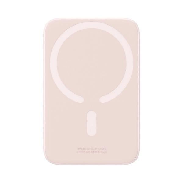Повербанк магнітний BASEUS Magnetic 20W 6000 mAh з бездротовою зарядкою для iPhone Рожевий (26389438)