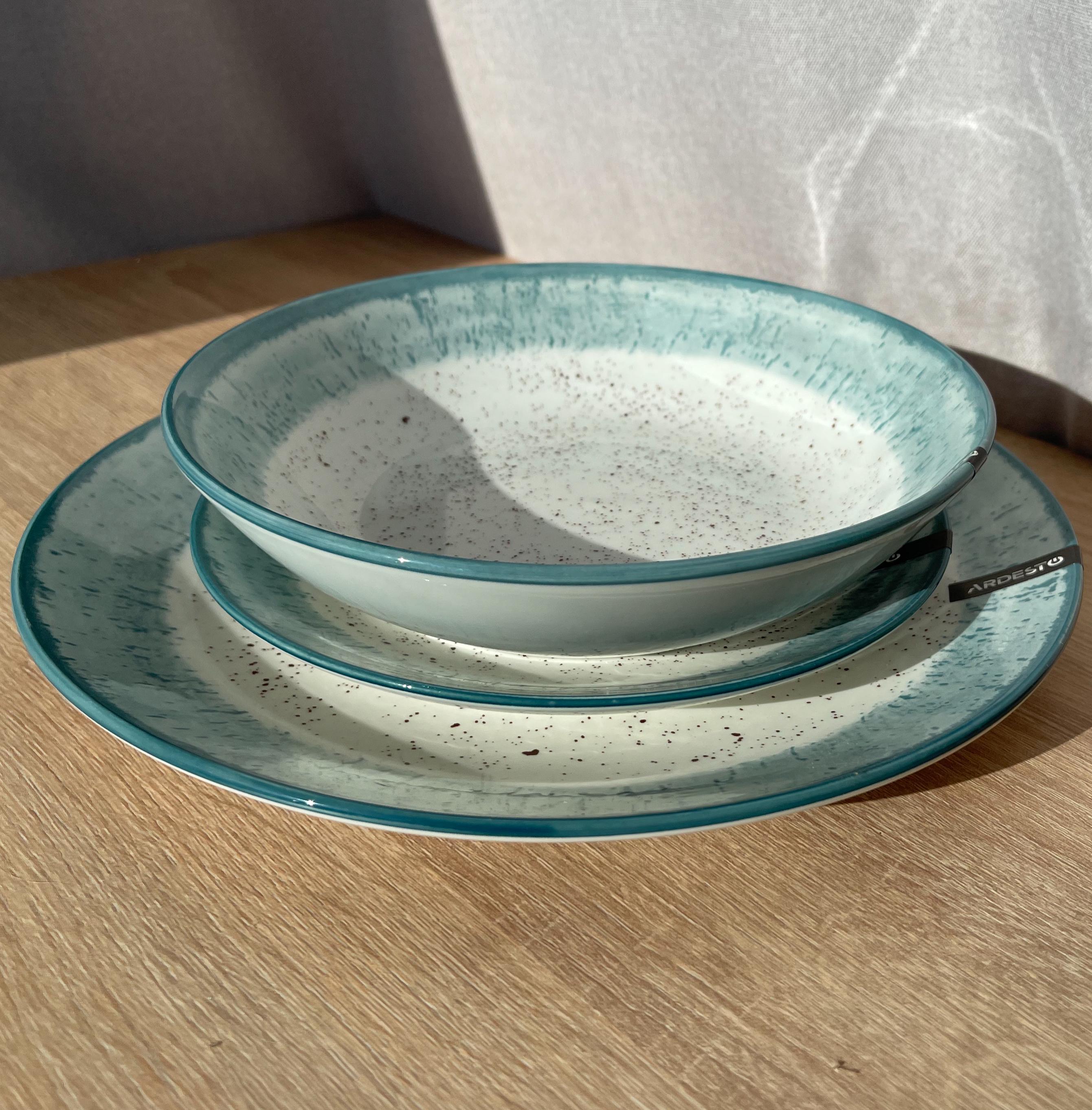 Столовый сервиз Ardesto Siena 3 предмета 1 персона фарфор Бело-голубой - фото 3 Столовый сервиз Ardesto Siena 3 предмета 1 персона фарфор Бело-голубой - фото 3