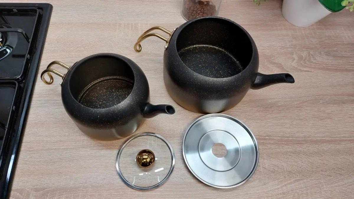 Чайник двухярусный O.M.S. Collection 8250 XL 1,8 /3,6 л Gold (86250) - фото 4 Чайник двухярусный O.M.S. Collection 8250 XL 1,8 /3,6 л Gold (86250) - фото 4