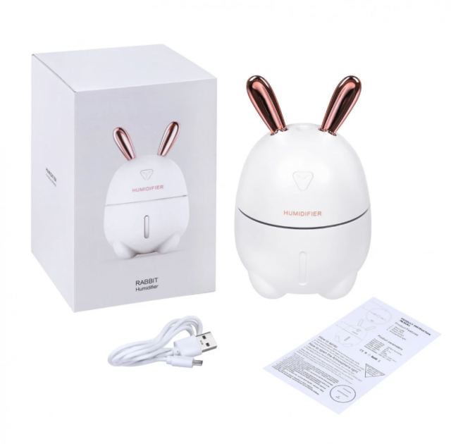 Увлажнитель Humidifiers Rabbit воздуха и ночник Белый - фото 2