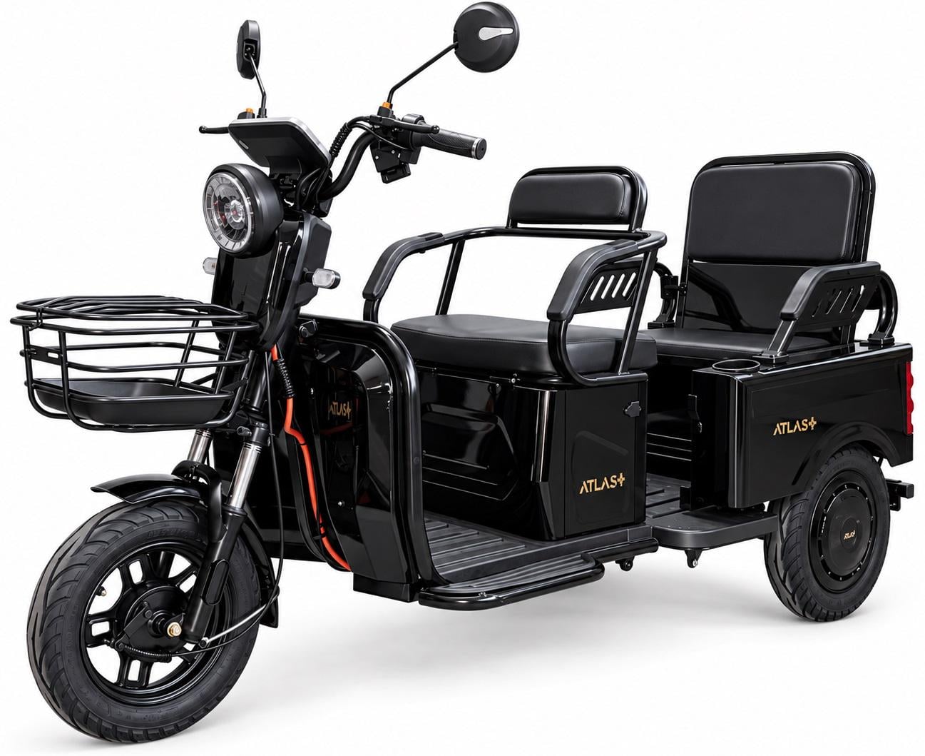 Электроскутер трехколесный грузовой ATLAS Triton 800W Black (4054)