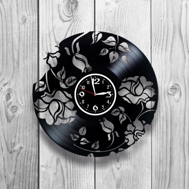 Часы настенные Лофт-ретро 0176 из виниловой пластинки