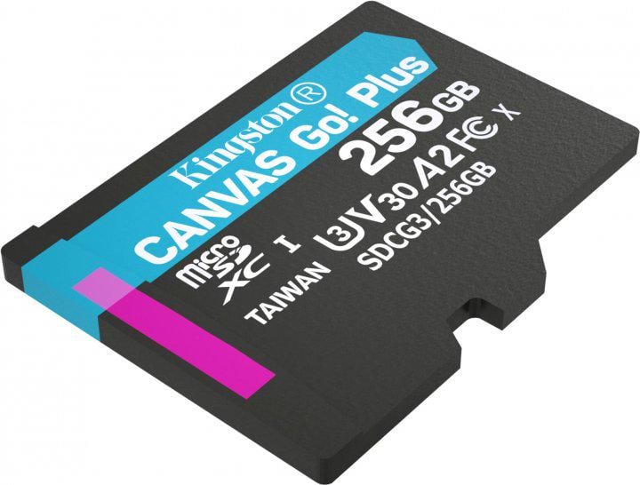 Карта пам'яті Kingston microSD 256 GB C10 UHS-I U3 A2 R170/W90 MB/s (ERC-SDCG3/256GBSP) - фото 2