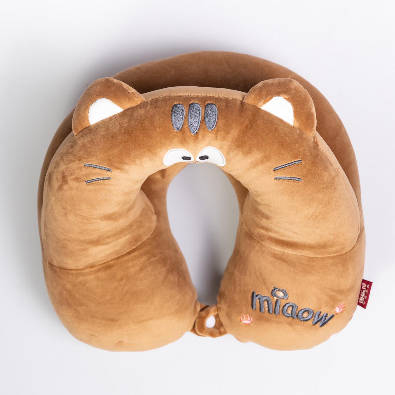 Подушка для шеи Miaow U-образная двойная Коричневый (HP-56-27BR)