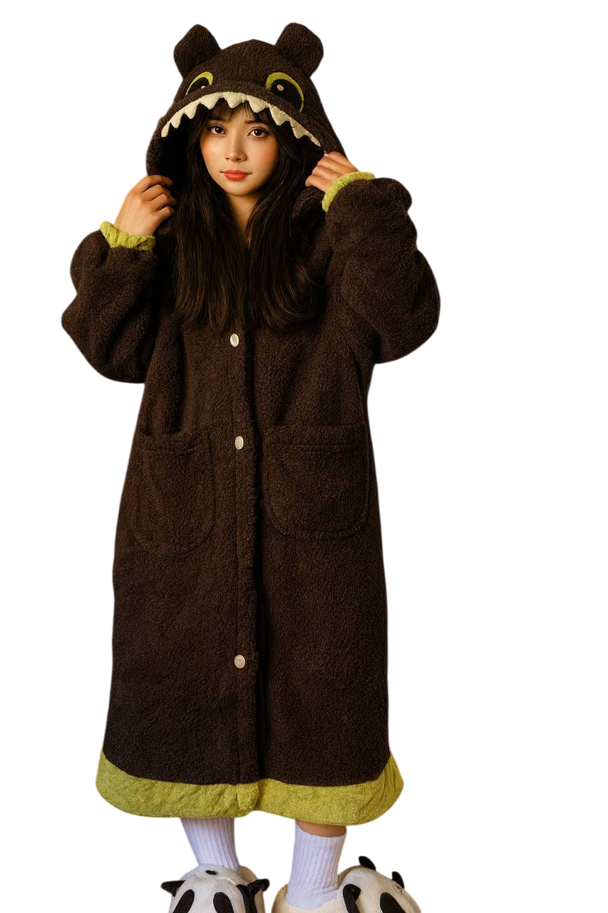 Пижама плюшевая Ночная фурия Over Size Черный (N812/2852682635)