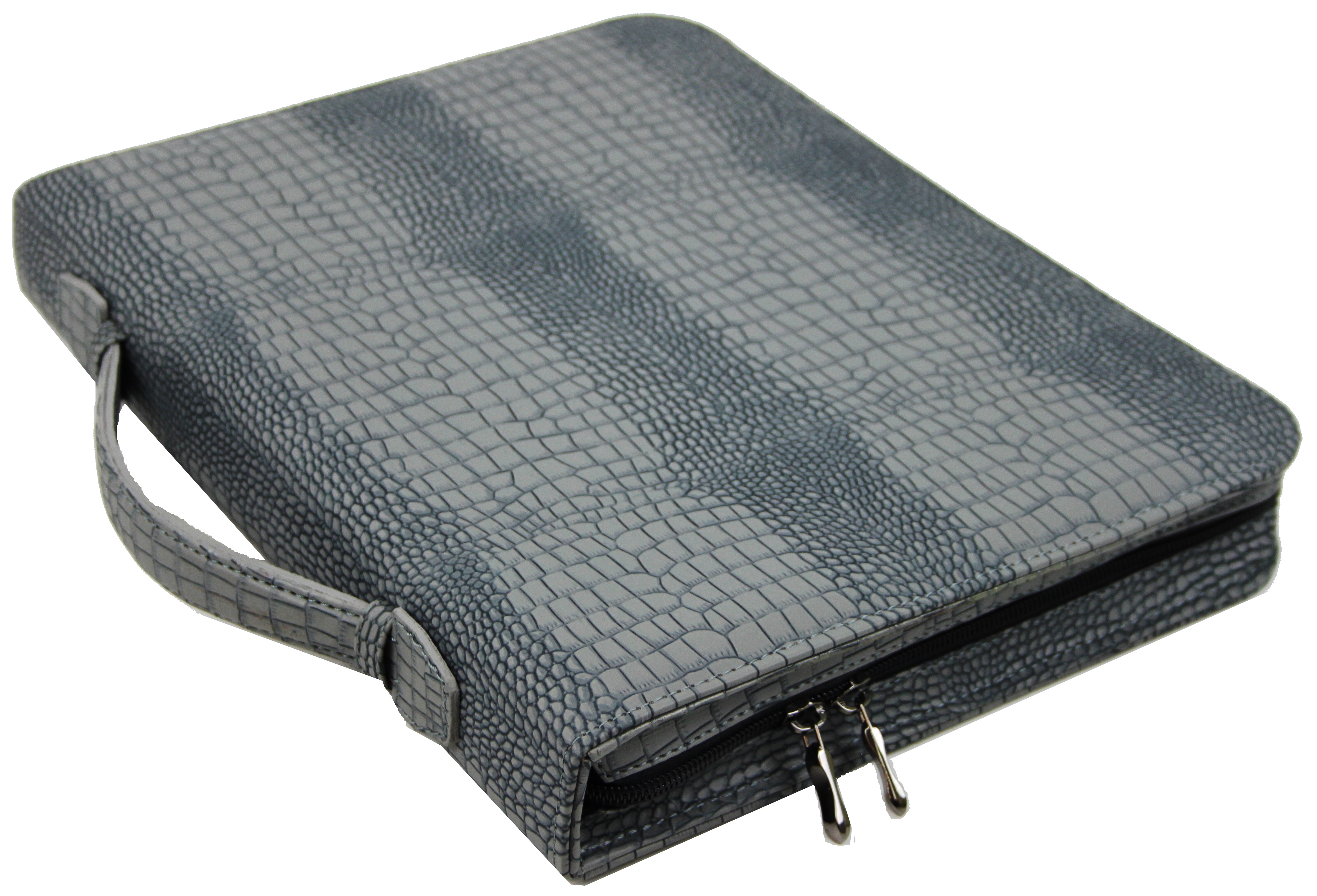 Папка деловая Portfolio из экокожи Серый (Port1006 croco grey)