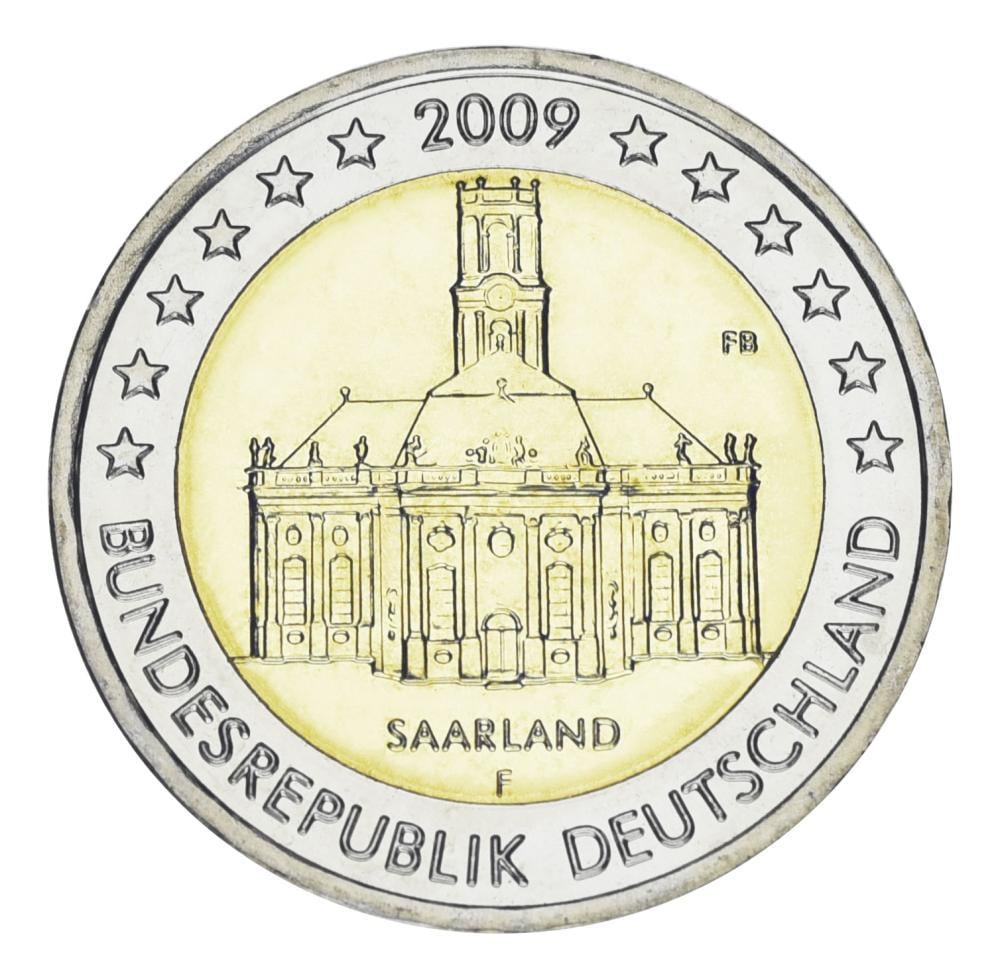 Коллекционная монета Германия 2 Евро-2009 Саар UNC (KM#276)