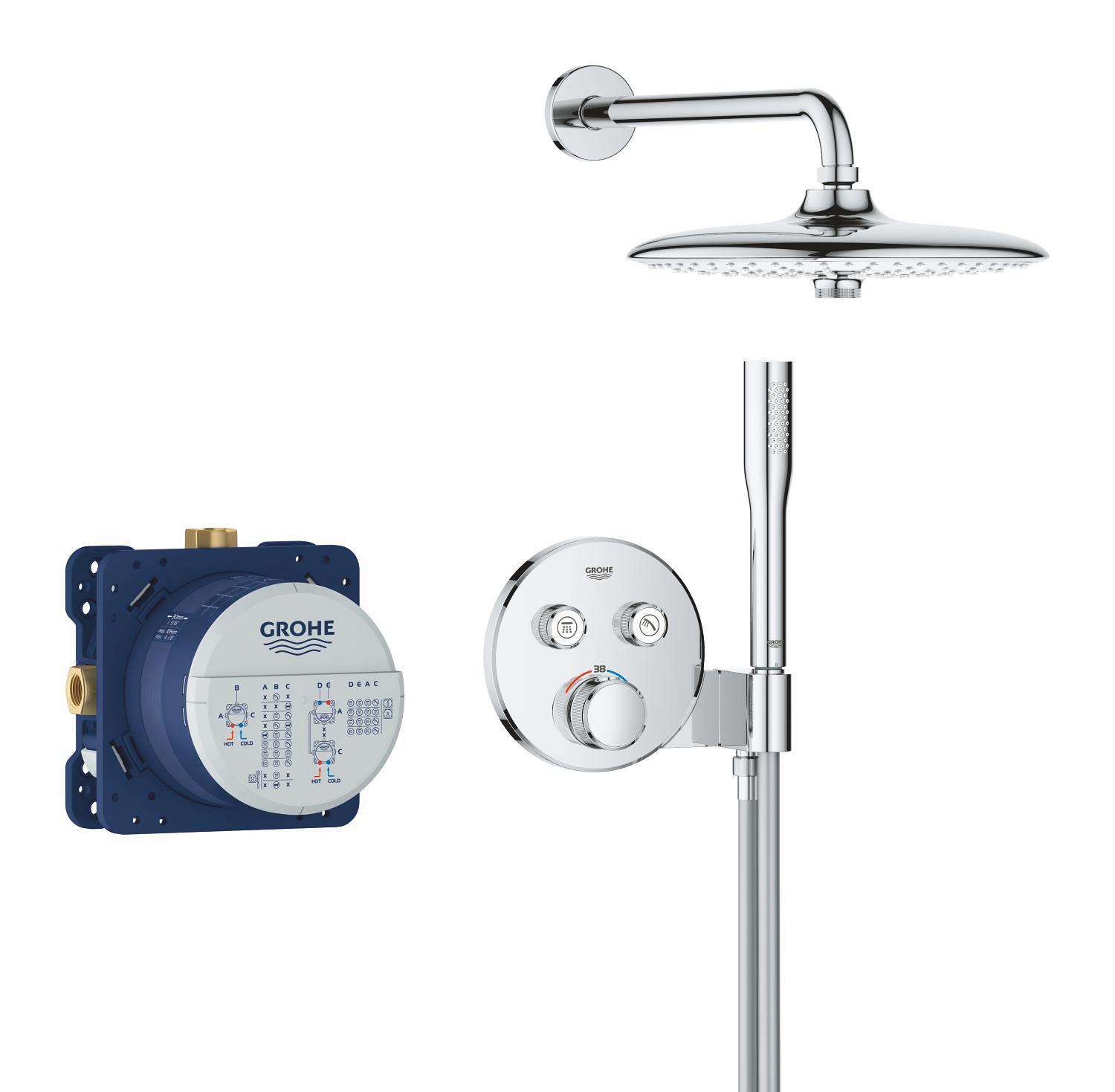 Душова система прихована Euphoria 260 Grohe Grohtherm SmartControl (34867000) - фото 4 Душова система прихована Euphoria 260 Grohe Grohtherm SmartControl (34867000) - фото 4
