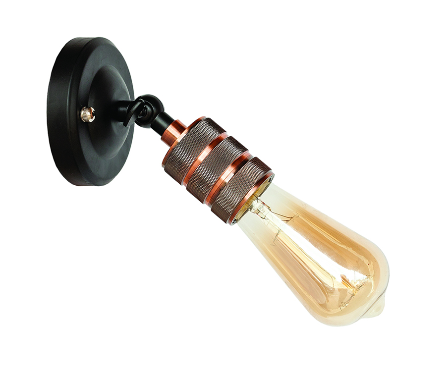 Бра Levistella Lofty короткое с патроном AMP21 Черный/Медный (1963530207)