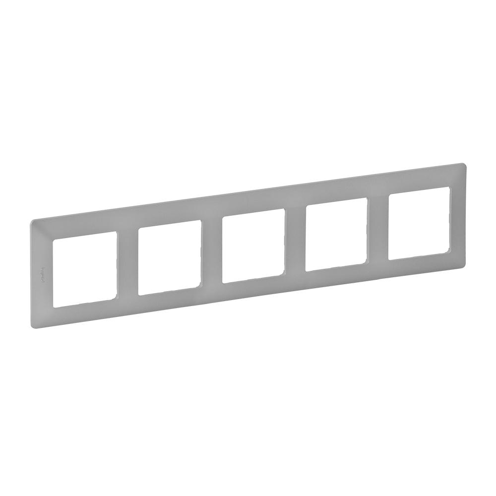 Рамка Legrand Valena Life 5-постовая Алюминий (754135)