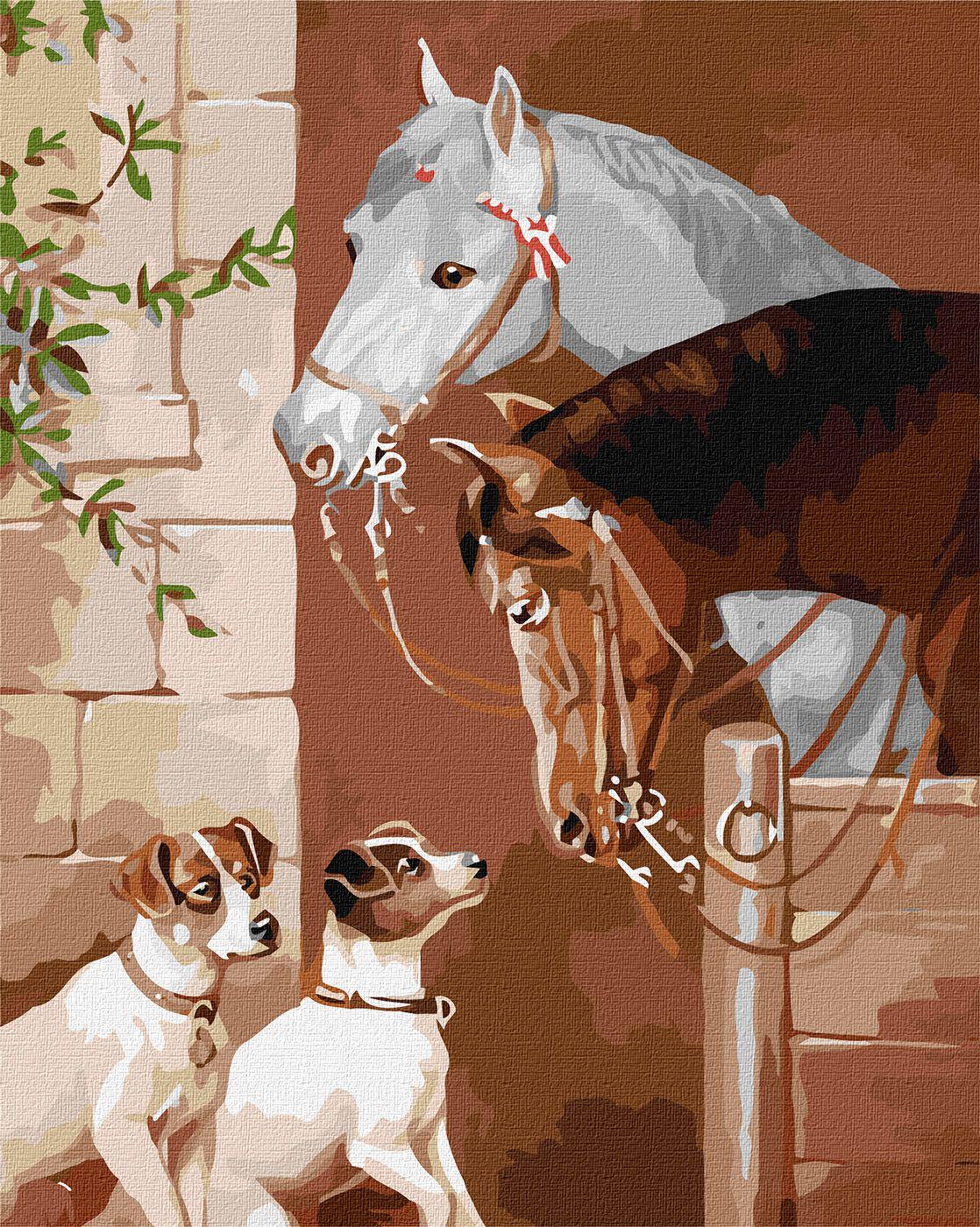 Картина за номерами Ideyka Зустріч у стайні кно4361 40x50 см (MTT-154018)