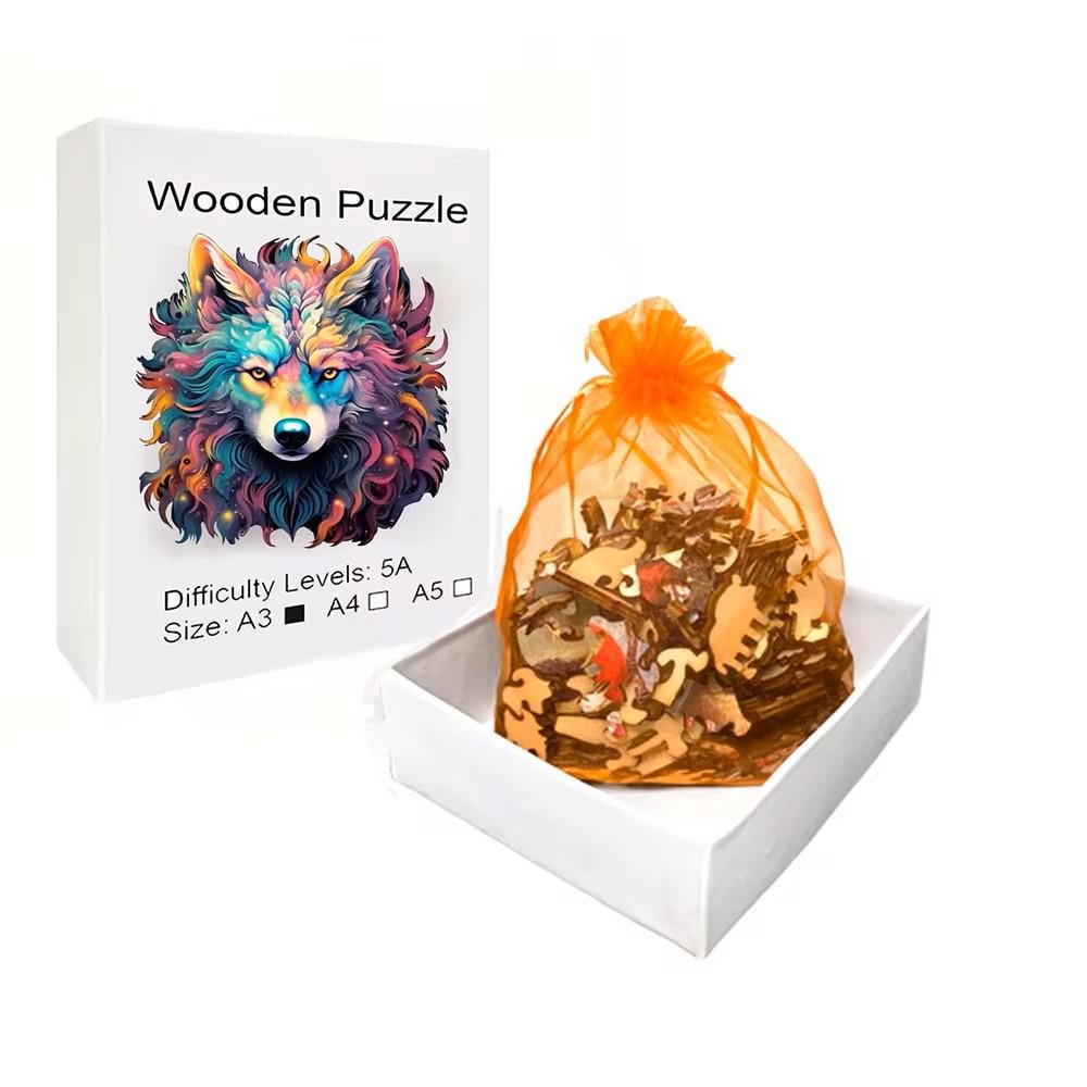 Пазлы деревянные волк А4 (348) - фото 2 Пазлы деревянные волк А4 (348) - фото 2