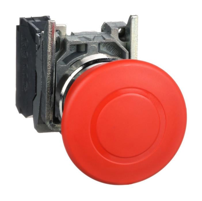 Кнопка управления Schneider Electric Harmony XB4 Грибок 1NC 22 мм тяни-толкай Красный (XB4BT842)