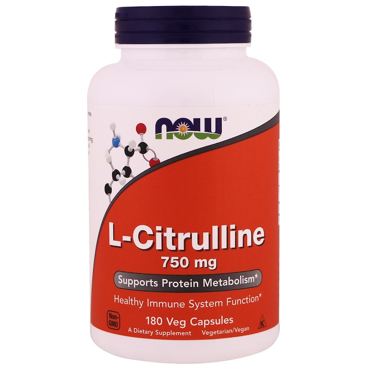 L-цитрулін Now Foods L-Citrulline 750 мг 180 капсул (NF0103)