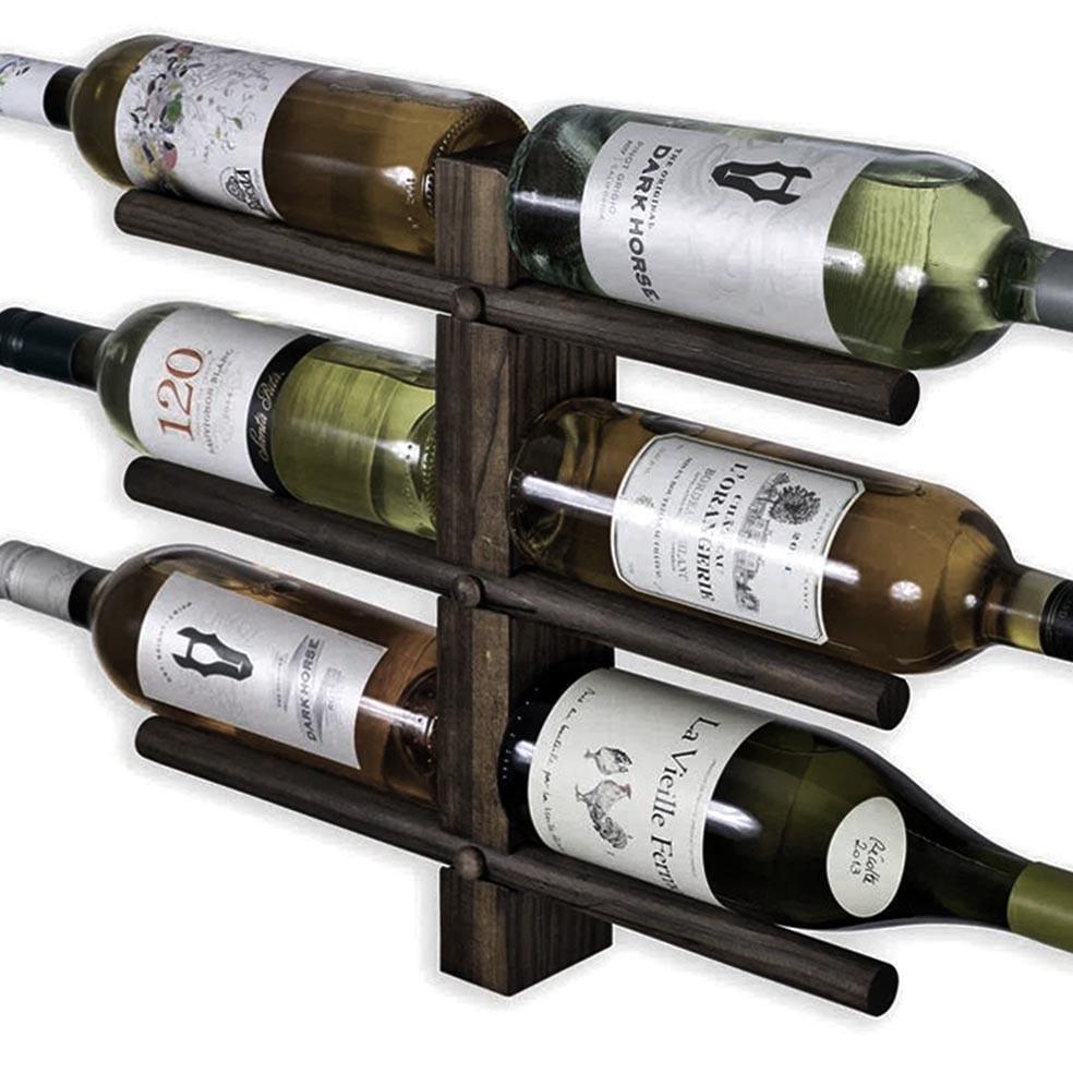 Полка для вина настенная из дерева Хоротоми Мокко (ПНК-017410)