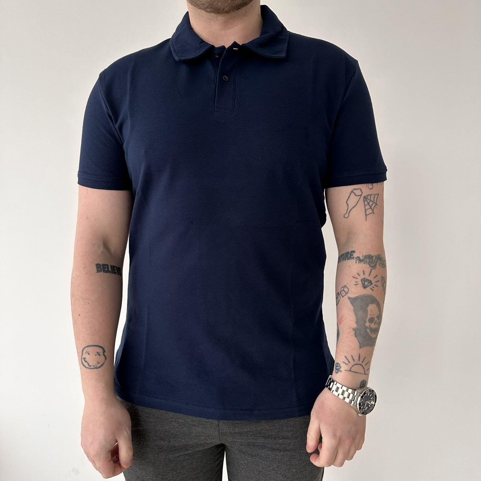 Поло БАТАЛ 4XL Темно-синій (33830034)