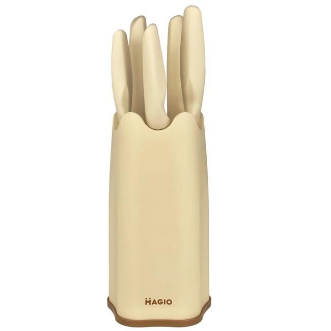 Набор кухонных ножей на подставке Magio MG-1090 5 шт. Beige (iz15011)