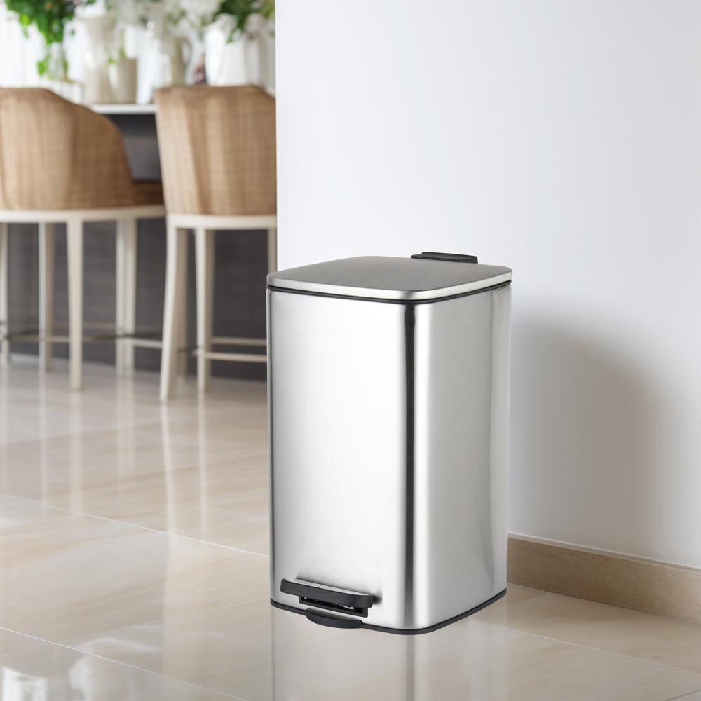 Ведро для мусора Zerix Kubix-TC0108 прямоугольное 8 л Нержавеющая сталь (ZX5891) - фото 7 Ведро для мусора Zerix Kubix-TC0108 прямоугольное 8 л Нержавеющая сталь (ZX5891) - фото 7