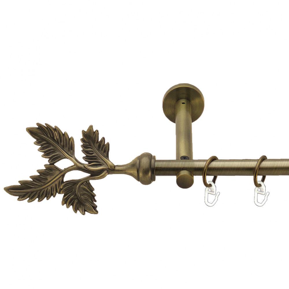 Карниз Orvit Папороть металевий однорядний циліндр 16 см гладка труба кільце металеве 16 мм 300 см Антик (7282709)