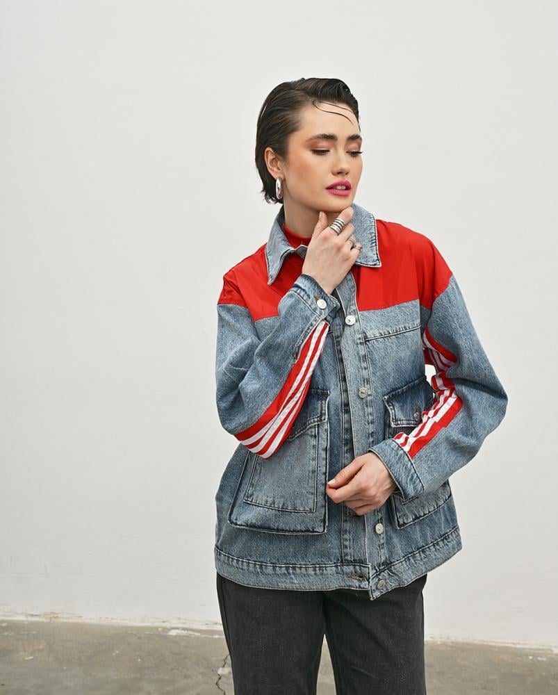 Куртка женская Veto Jeans VT2786х59 S Синий/Красный (25685810) - фото 5 Куртка женская Veto Jeans VT2786х59 S Синий/Красный (25685810) - фото 5