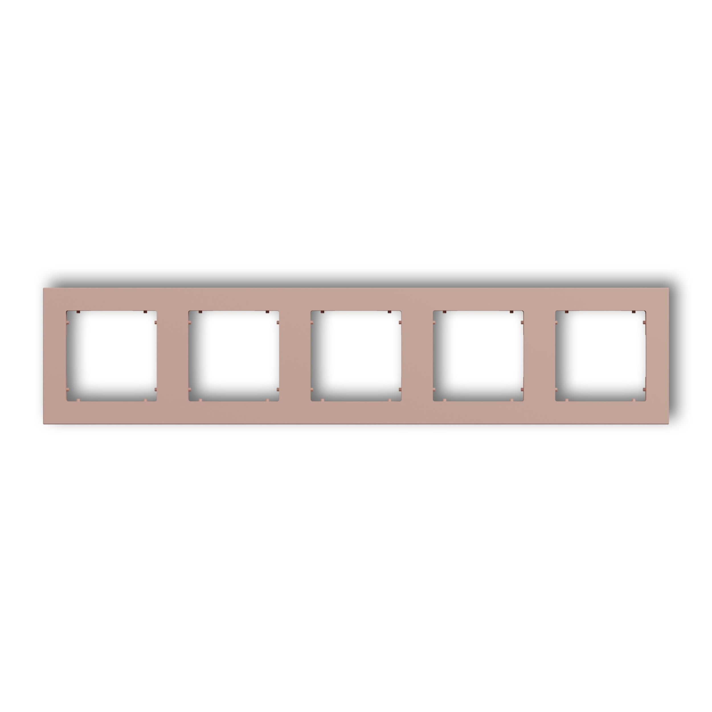 Рамка 5-местная универсальная Karlik Mini Лососевый (62MR-5)