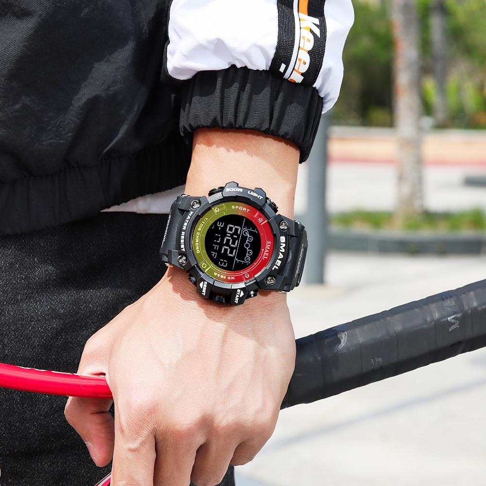 Годинник чоловічий наручний Smael 8082 watсh Black/Red/Yellow (15203) - фото 2