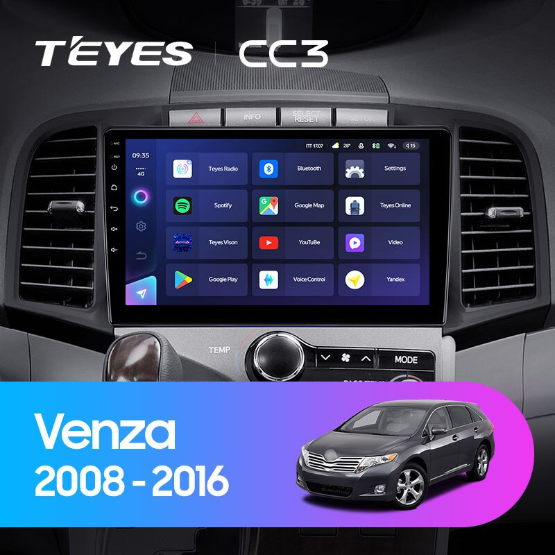 Автомагнитола штатная Teyes для Toyota Venza 2008-2016 Android CC3 3+32G Wi-Fi (1464271760) - фото 3