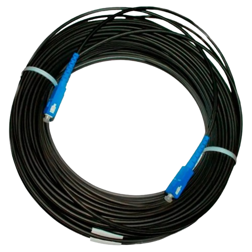 Патч-корд оптичний ОКТ-Д SC/UPC-SC/UPC 50 м для ліній зв'язку з напругою до 10 кВ Чорний (33087839)