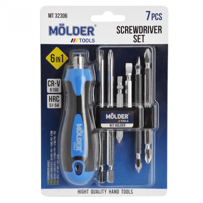 Отвертка Molder со сменными насадками 6в1 (MT32306)