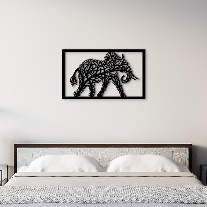 Декоративное панно Слон из дерева 80х48 см (0062 80х48см)