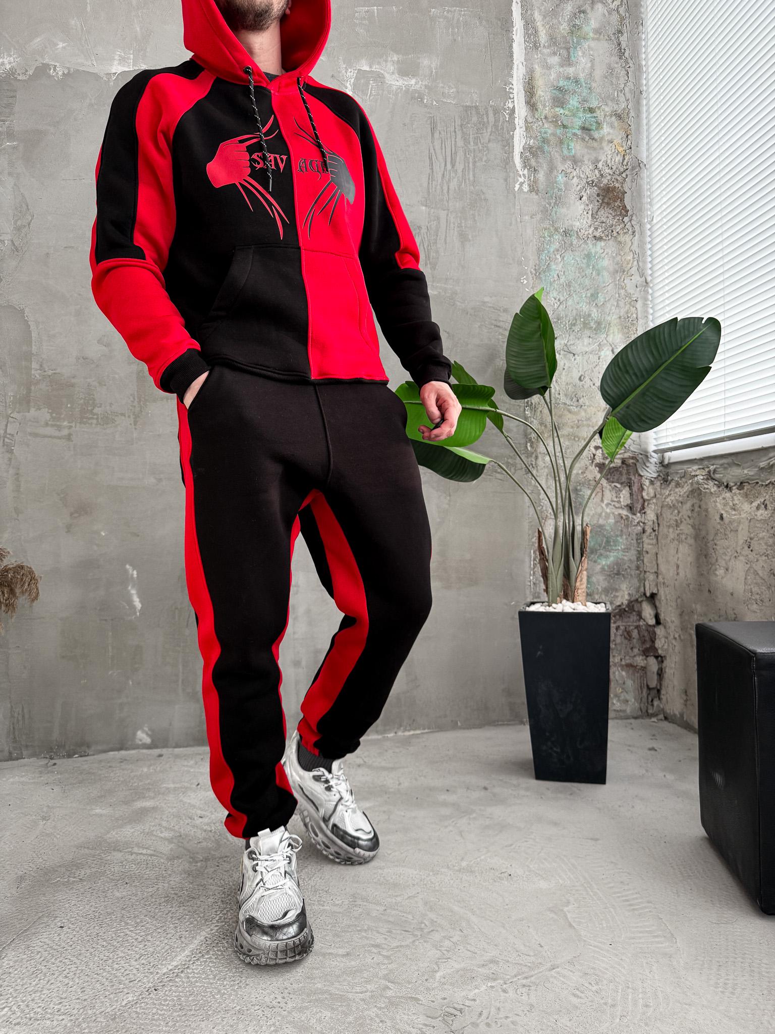 Спортивний костюм утеплений 5-954 M Яскраво-червоний (36944)