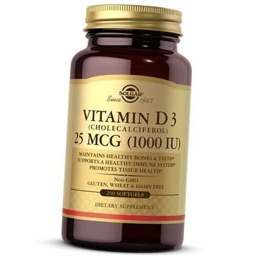 Витамины Solgar Vitamin D3 1000 МЕ 250 гел. капс. (36313072)