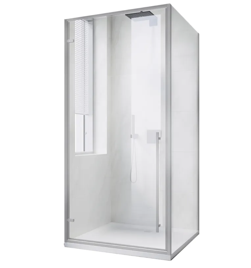 Душевая кабина без поддона KOER SR SC08-90x90x200-TR-01 прозрачное стекло Easy Clean 6 мм Хром (KR5371)