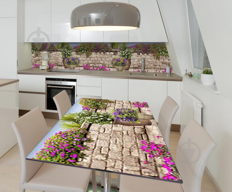 Наклейка виниловая на стол Zatarga "Петуньи" 650х1200 мм Наклейка виниловая на стол Zatarga "Петуньи" 650х1200 мм