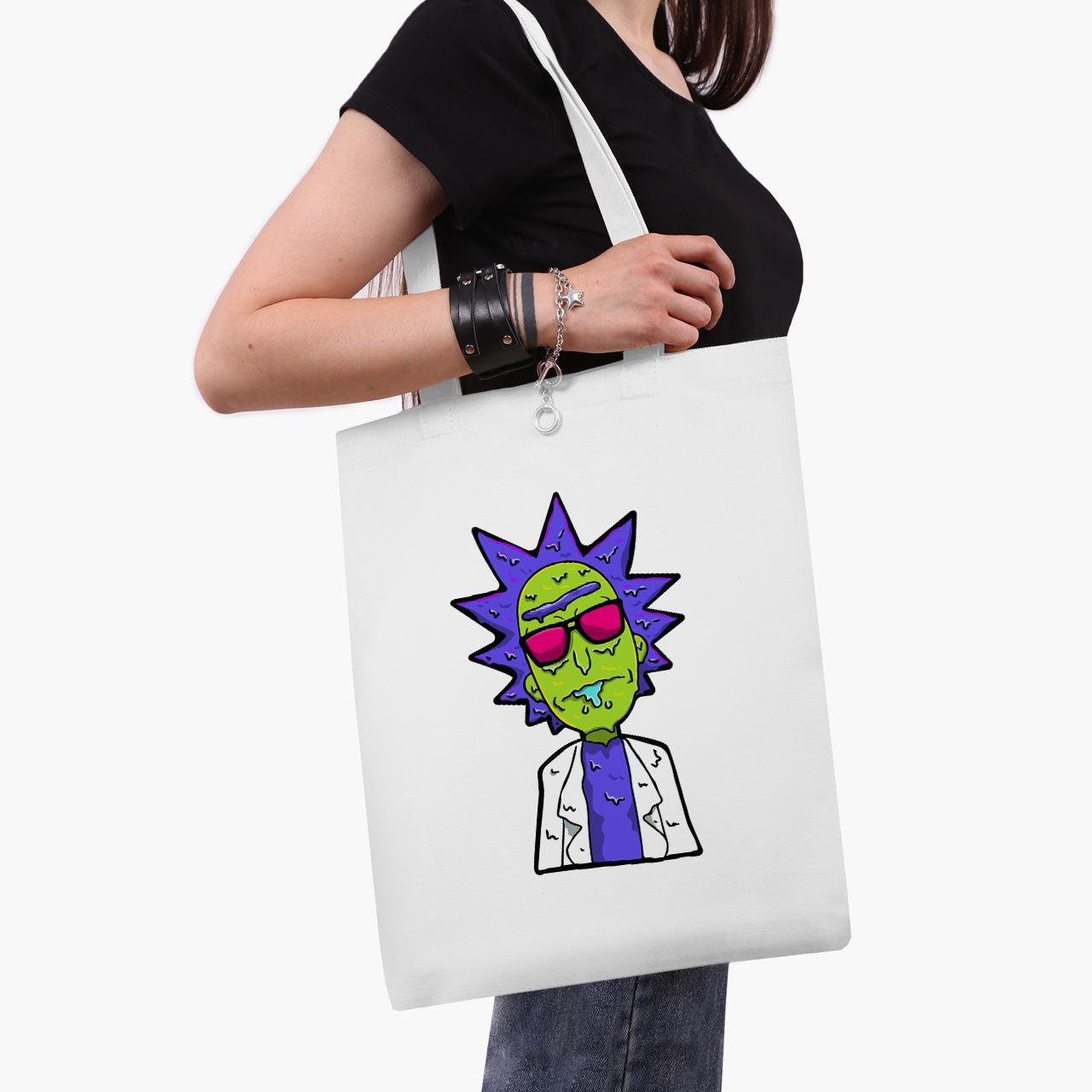 Еко сумка шоппер Rick and Morty 41x35 см Білий (9227-2934-WT1)