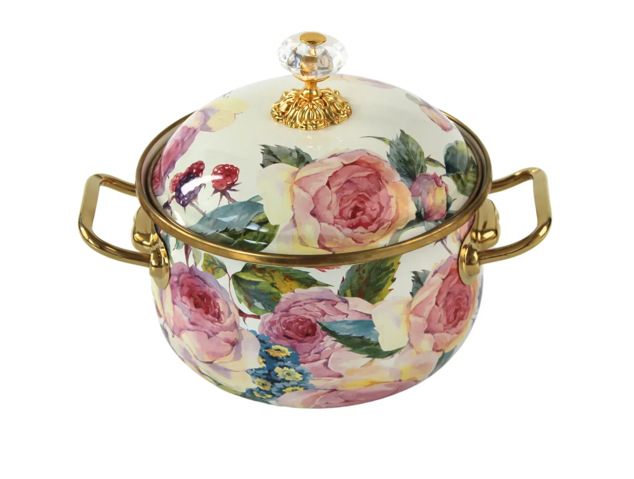 Кастрюля эмалированная с крышкой 16 см